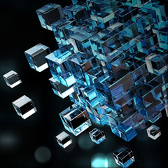 Illustration with 3D blocks Illustration with 3D blocks